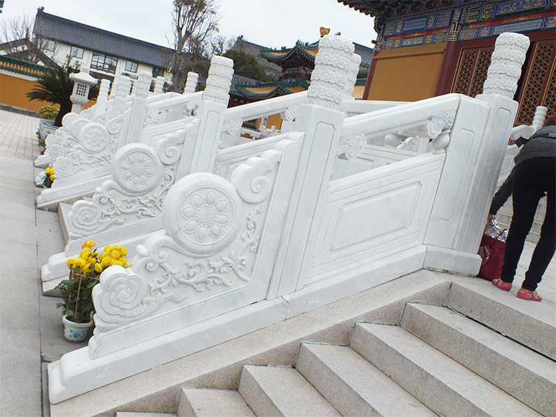 寺廟花漢白玉石欄桿案例
