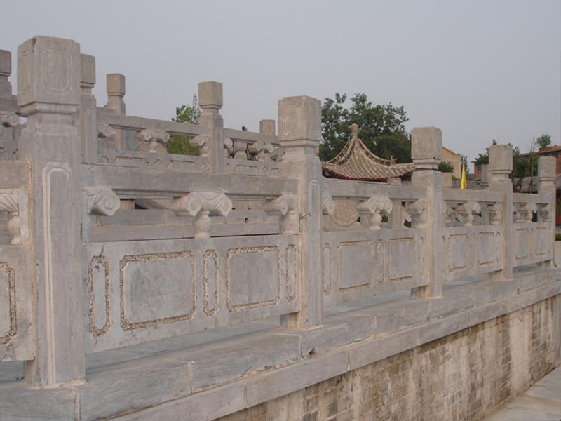 古建走廊青石欄桿