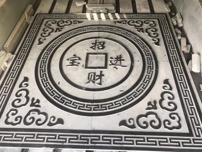  招財進寶地雕 