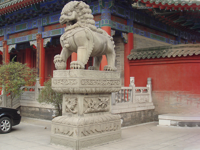 寺院石雕獅子