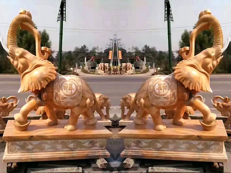 吉祥石雕大象