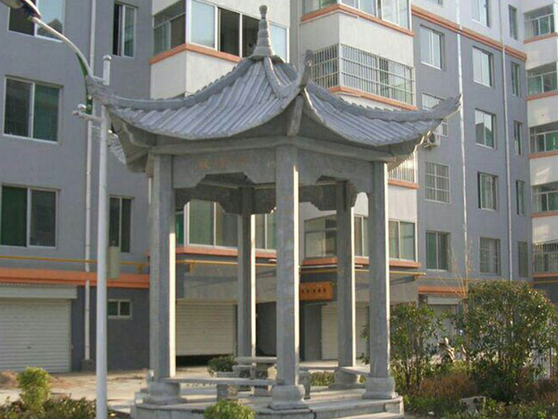 小區單層石涼亭