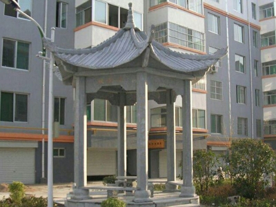  小區單層石涼亭 