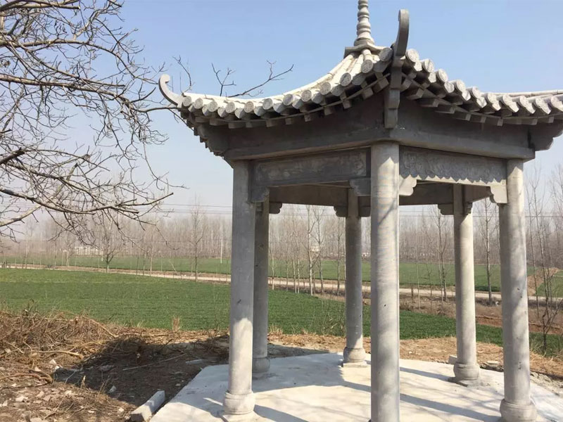 鄉村單層石涼亭