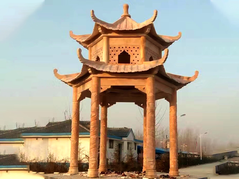 休息區(qū)雙層石涼亭(圖1)